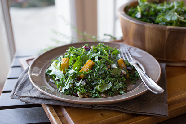 Post image for A Cozy Thanksgiving: Sweet & Savory Harvest Salad, A Tangy Taste Of Green In A Sea Of Richness
