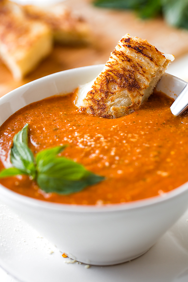 Tomato Basil Soup (With Roasted Tomatoes!) - Chelsea's Messy Apron