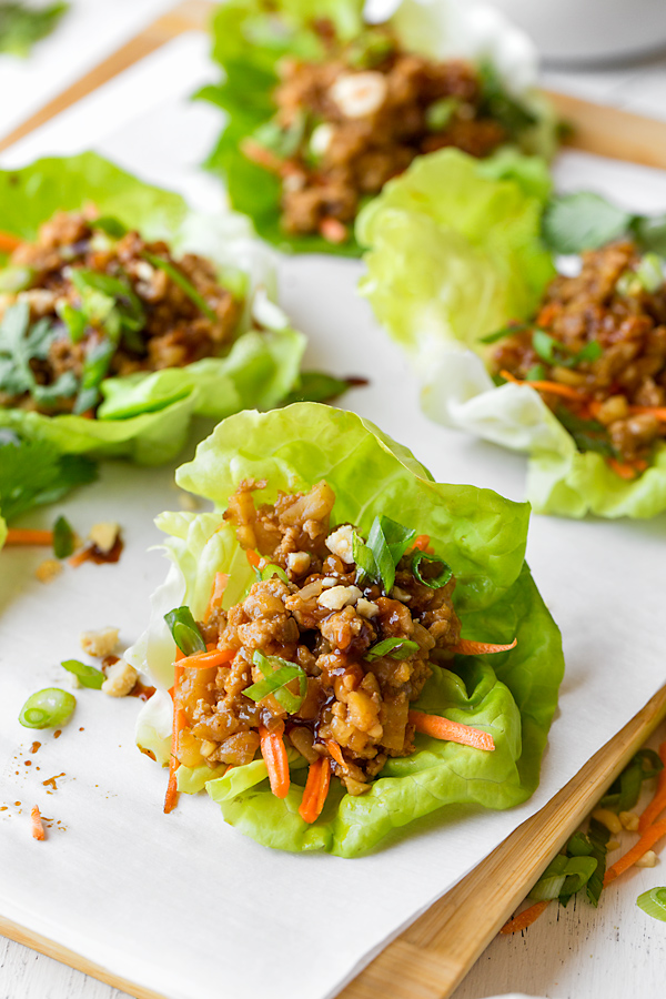 Chicken Lettuce Wraps | thecozyapron.com