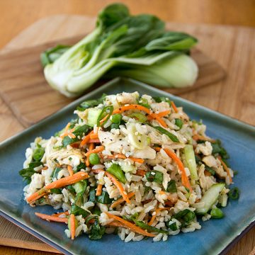 Asian-Style Brown Rice Salad with Chicken