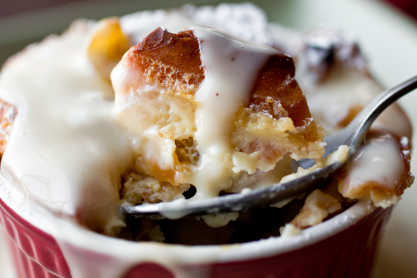Bread Pudding with Spiced Rum Sauce | thecozyapron.com