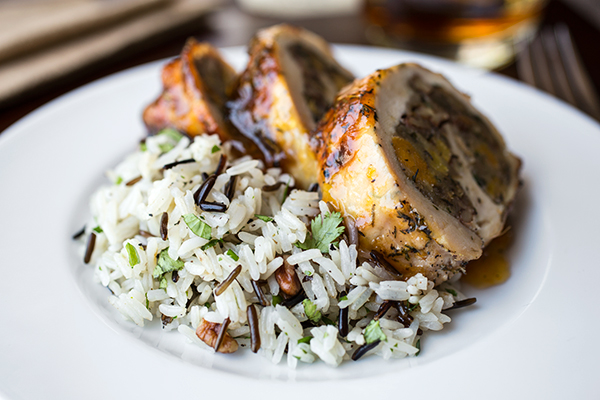 Cozy Chicken: Apricot-Whiskey Glazed Chicken Roulade, And Taking A Turn For The Spirited