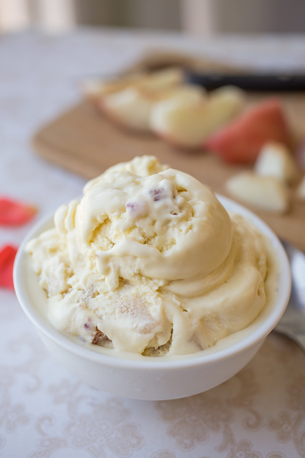 White Peach and Rosewater Ice Cream
