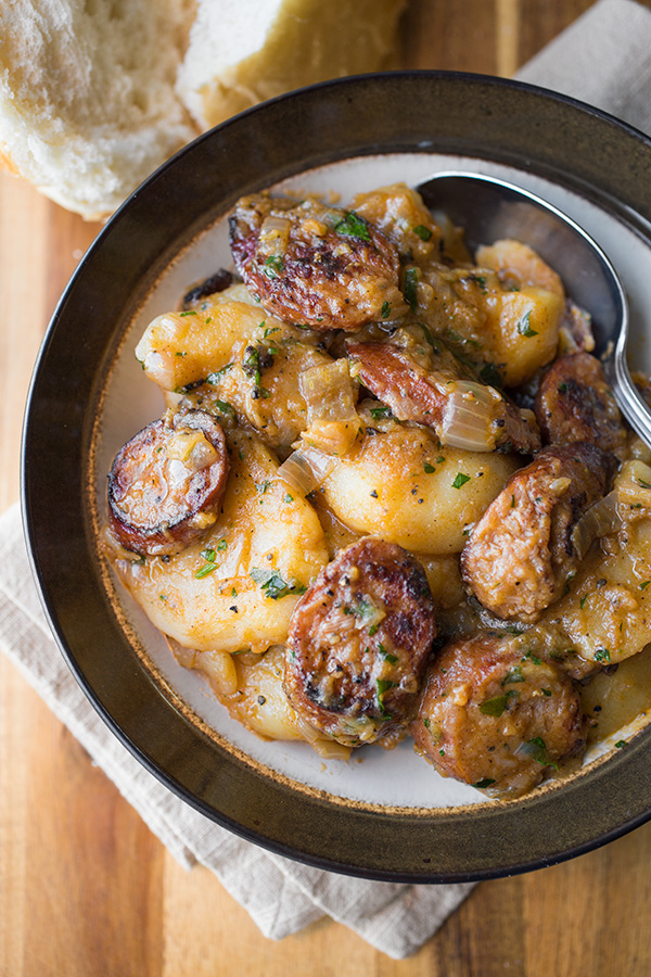 Saucy Hungarian Red Potato Goulash | thecozyapron.com