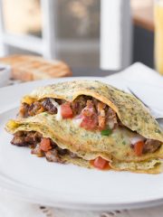Egg Crepes with Sausage and Pancetta | thecozyapron.com