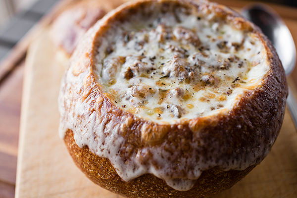 Philly Cheese Steak Soup Recipe & Bread Bowl Recipe + a Calphalon