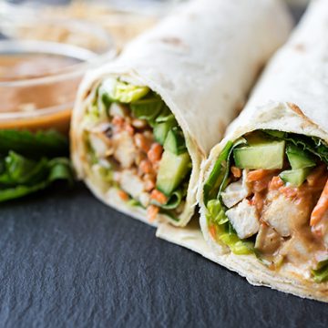 Thai-Style Peanut Chicken “Spring Roll” Wrap