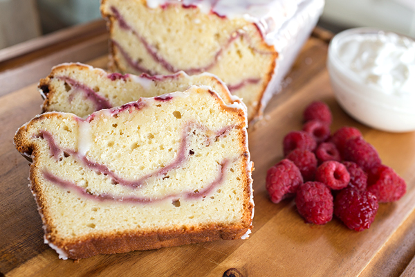 Raspberry Swirl Bundt Cake