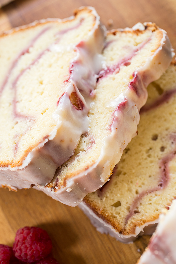 Yogurt Cake with Raspberry Swirl | thecozyapron.com