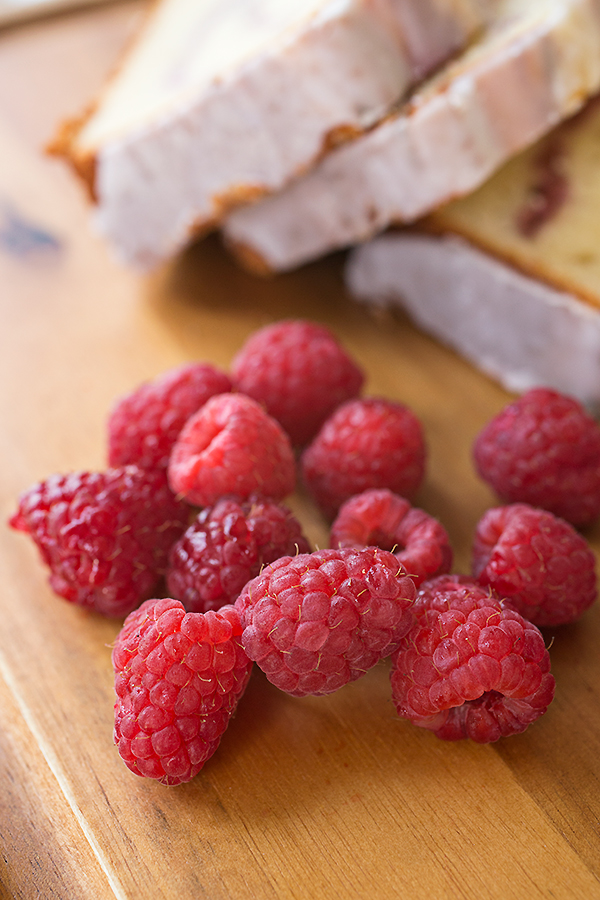 Fresh Raspberries for Yogurt Cake with Raspberry Swirl | thecozyapron.com