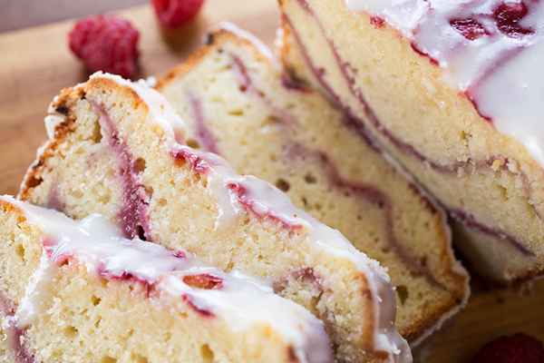 Raspberry Swirl & Greek Yogurt Cake