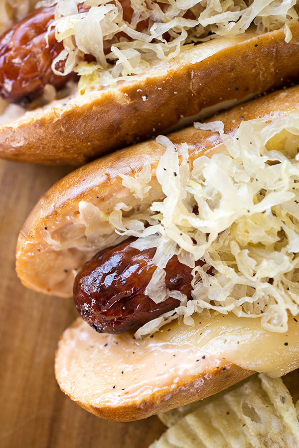 Reuben Roll with Sauerkraut and Russian Dressing | thecozyapron.com