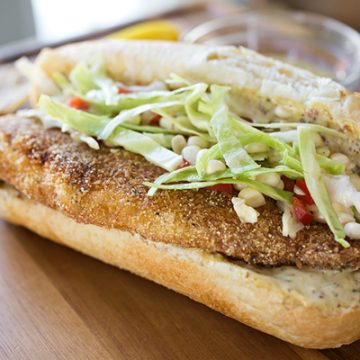 Spicy and Crispy Fish Sandwich | thecozyapron.com