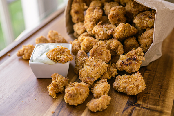 crunchy baked garlic popcorn chicken a different type of popcorn to pop