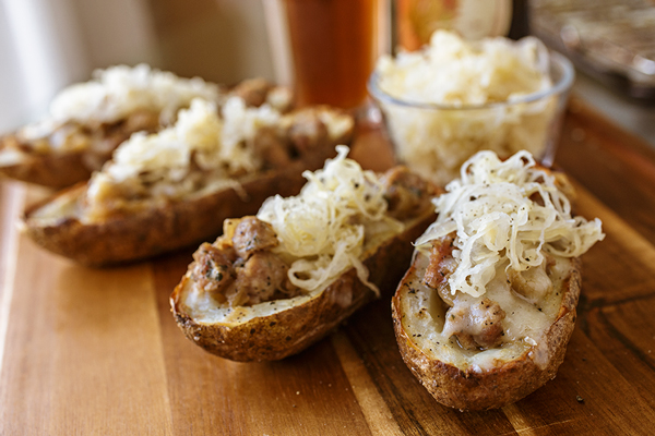 Oktoberfest Potato Skins | thecozyapron.com