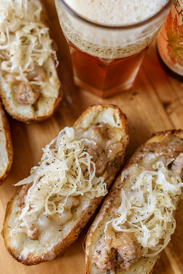 Oktoberfest Potato Skins | thecozyapron.com