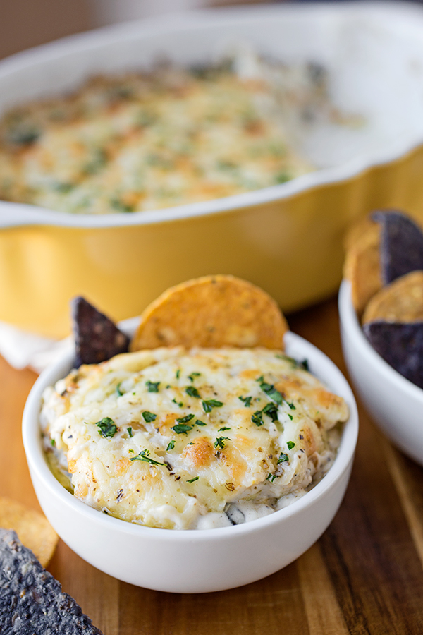 Cheesy Butternut Squash Dip with Spinach | thecozyapron.com