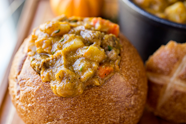 Fall Harvest Pumpkin and Beef Stew | thecozyapron.com