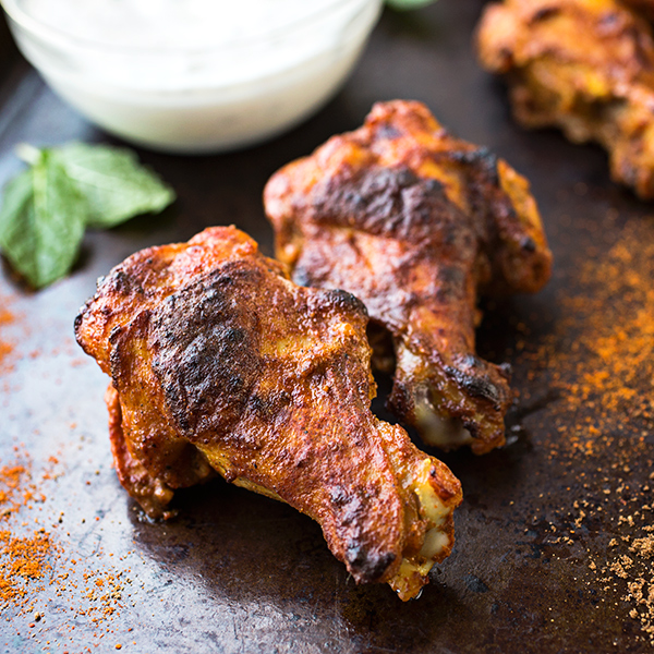 Crispy Baked Chicken Wings Tandoori Style | thecozyapron.com