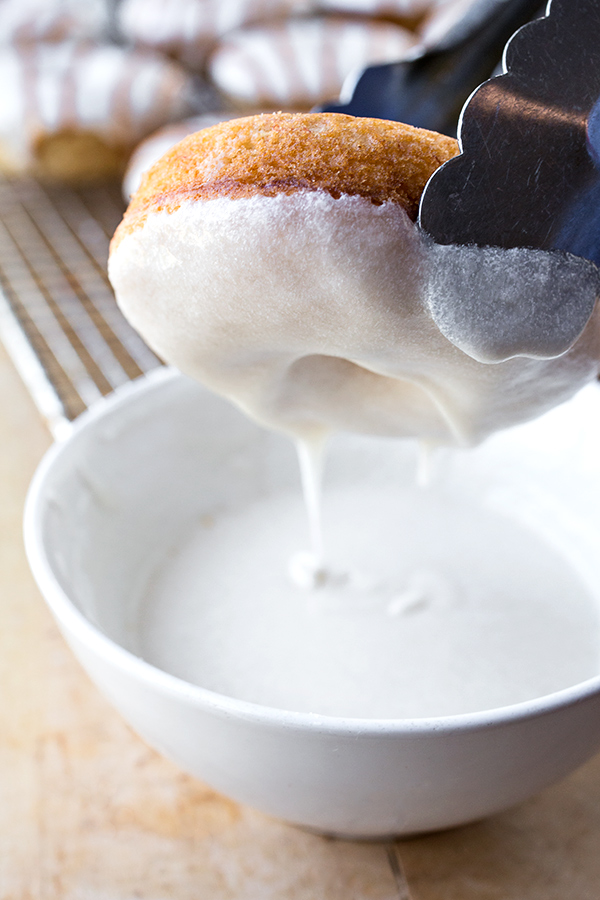 Banana Donuts Dipped in Buttered Rum Glaze | thecozyapron.com