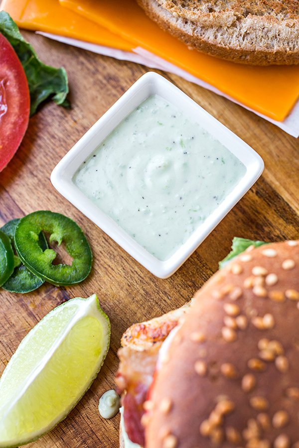 Jalapeno Ranch Sauce for Southwest Chicken Sandwich | thecozyapron.com