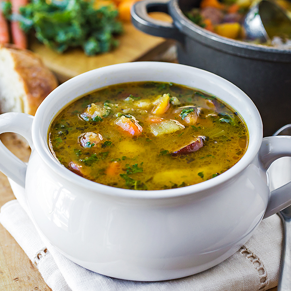 Harvest Stew with Smoked Sausage | thecozyapron.com