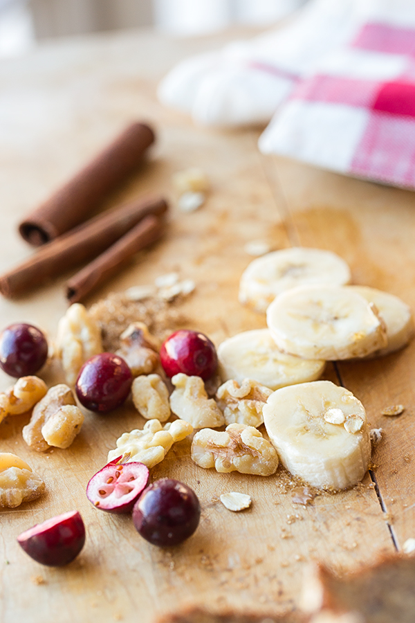 Ingredients for Cranberry Banana Bread | thecozyapron.com