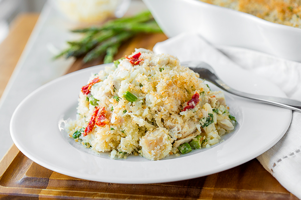 faux risotto with chicken and vegetables, and retreating into the quiet below the surface