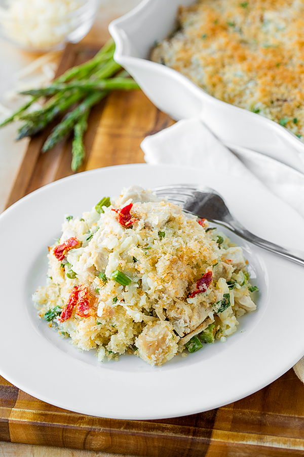 Chicken and Rice Casserole on a Plate | thecozyapron.com