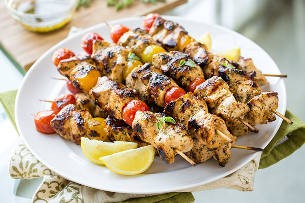 Lemon Chicken Skewers