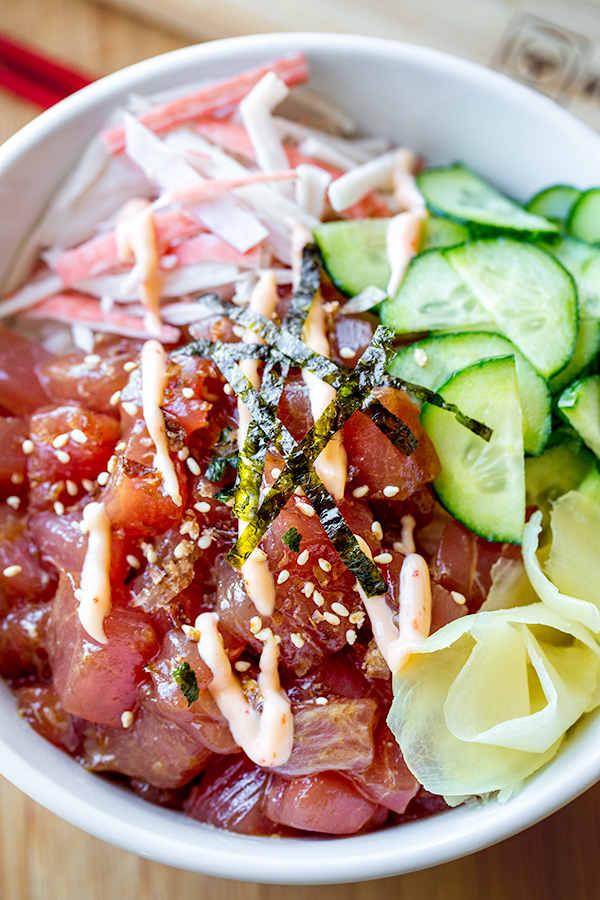 Hawaiian Poke Bowl Recipe with Spicy Aioli