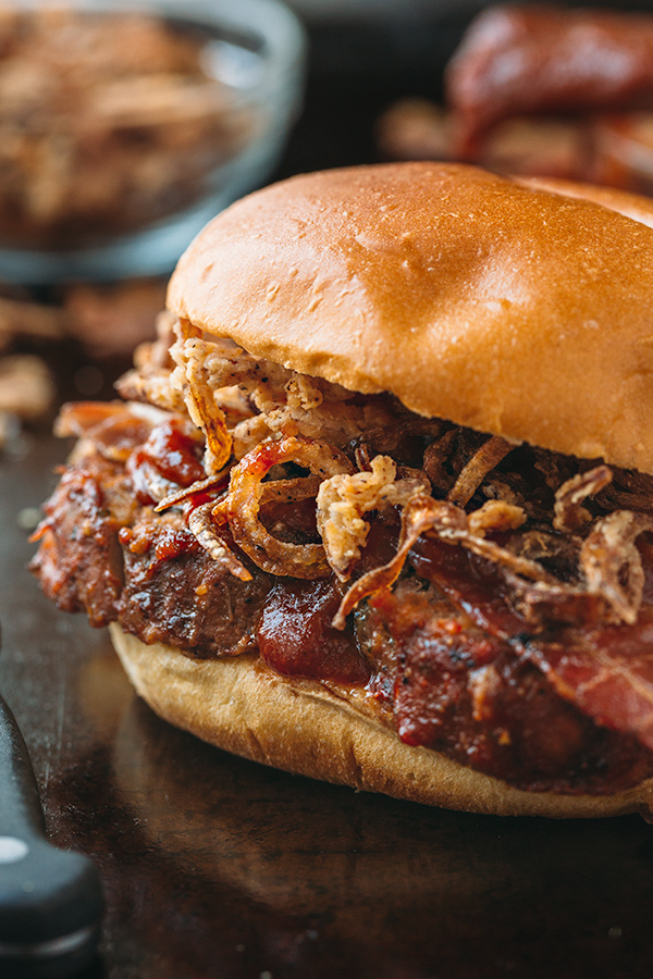 BBQ Meatloaf Burger with Homemade BBQ Sauce