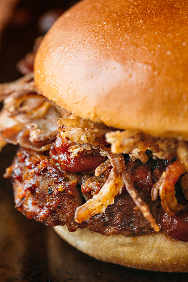 BBQ Meatloaf Burger with Homemade BBQ Sauce