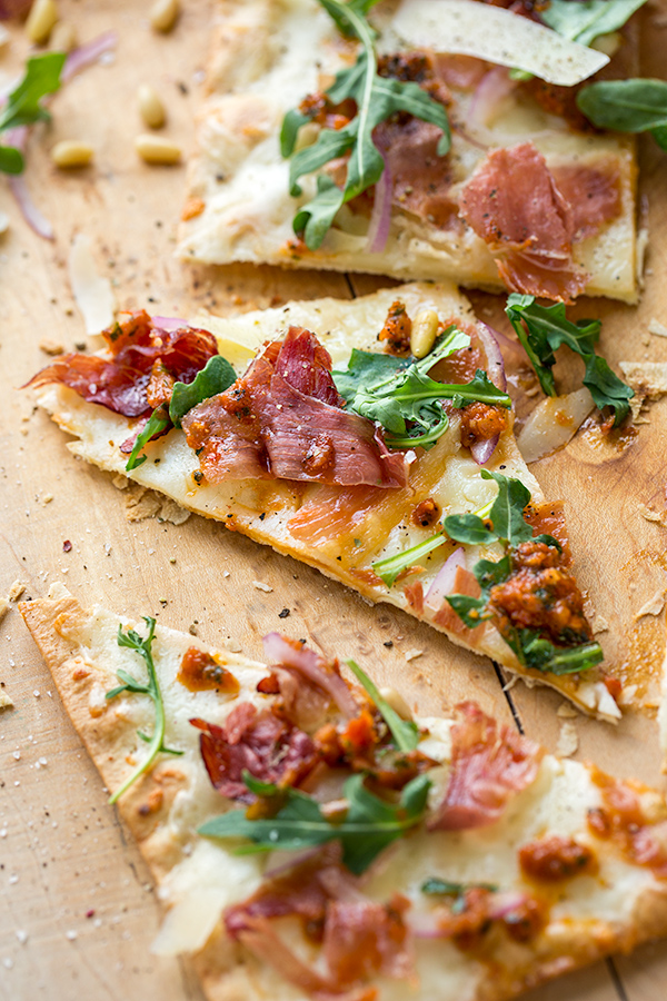 Crispy Prosciutto Flatbread Pizza