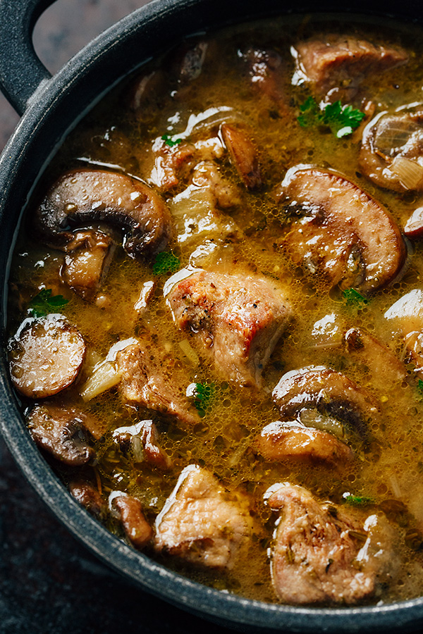 Steak and Ale Soup with Mushrooms | The Cozy Apron