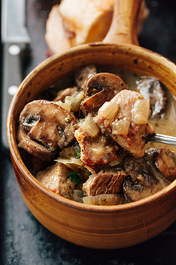 Steak and Ale Soup with Mushrooms | thecozyapron.com