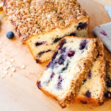 Lemony Blueberry Muffin Bread | thecozyapron.com