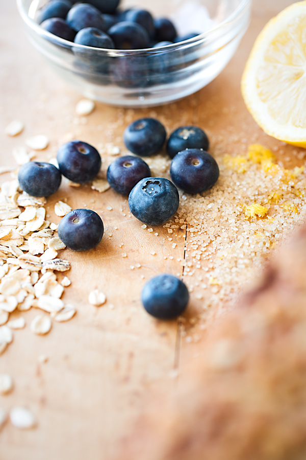 Ingredients for Blueberry Bread with Oat Streusel Topping | thecozyapron.com