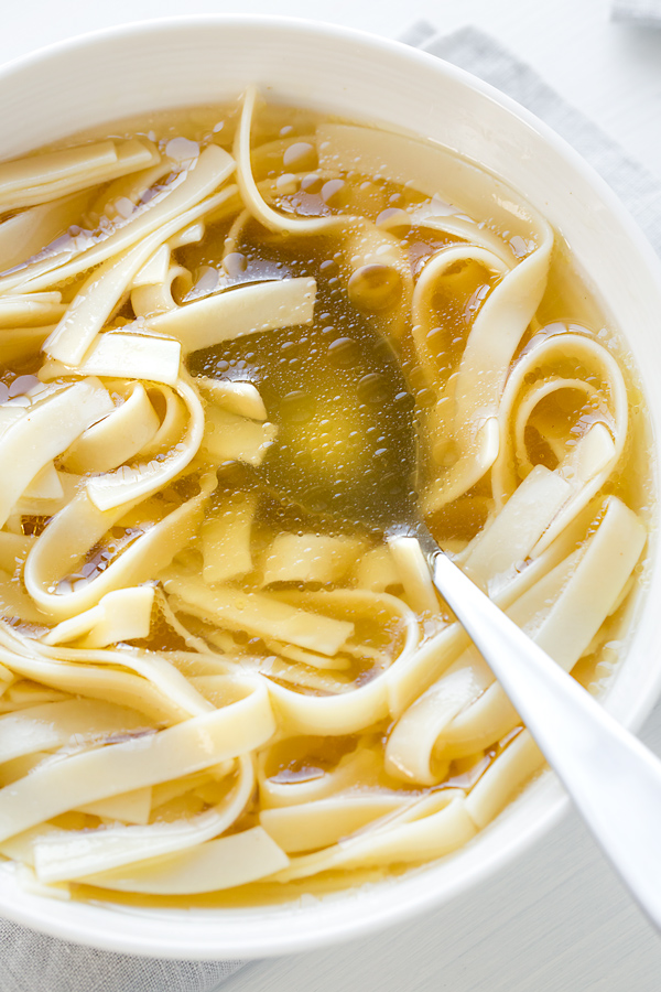 Chicken Broth Over Noodles