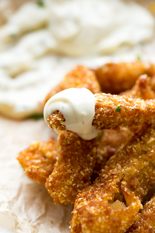 Crunchy Fish Sticks | thecozyapron.com