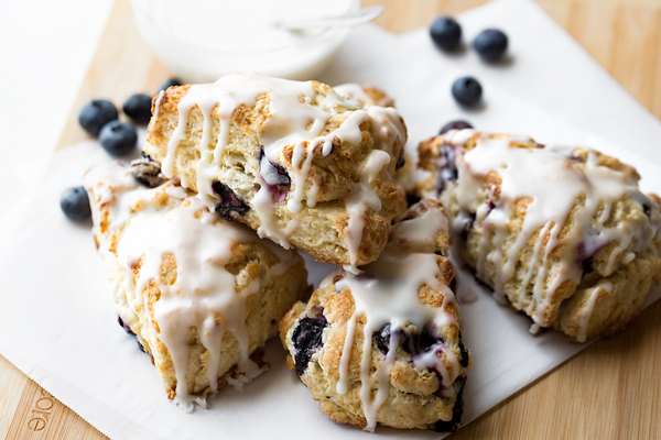 Fryin' Pan Bread Scones with Blueberries