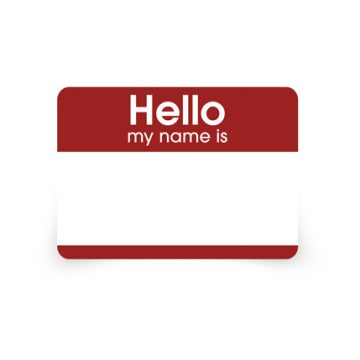 Hello My Name Is Sticker | thecozyapron.com