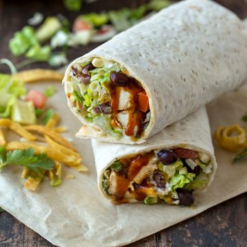 BBQ Chicken Salad Wrap | thecozyapron.com
