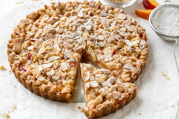 Nectarine Crumb Tart