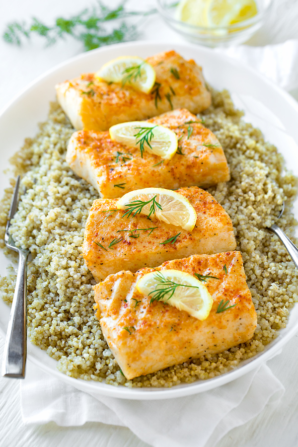 Baked Halibut | The Cozy Apron