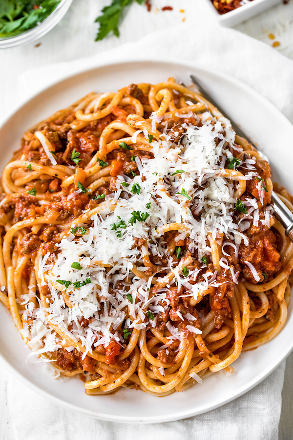 Spaghetti Bolognese The Cozy Apron