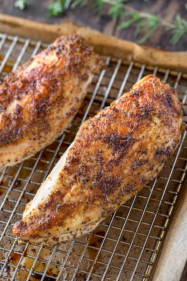 Chicken on an oven rack