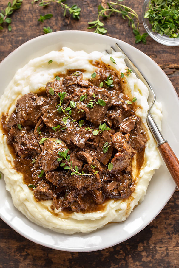 Braised Beef with Mixed Mushrooms | thecozyapron.com