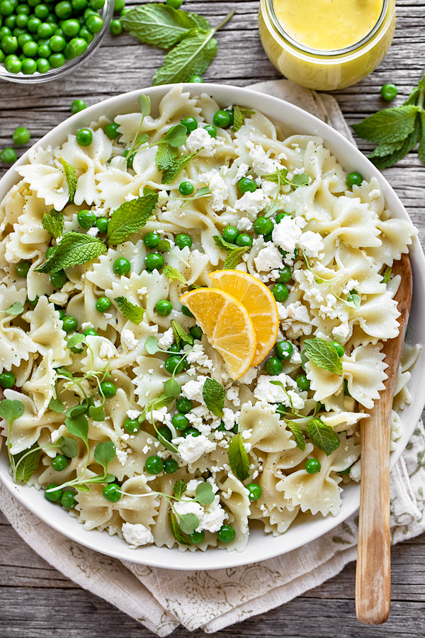 Bow Tie Pasta Salad with Lemon Vinaigrette The Cozy Apron