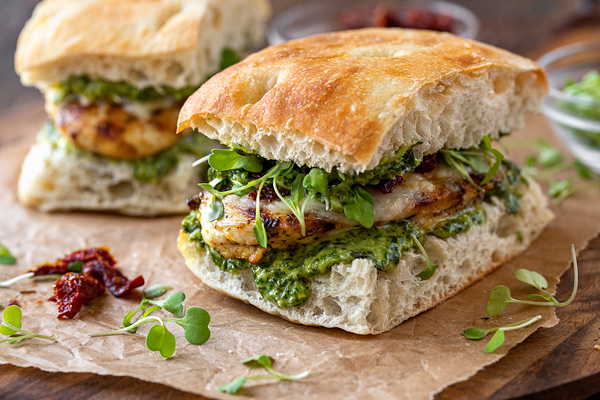 Grilled Chicken Sandwich with Pesto